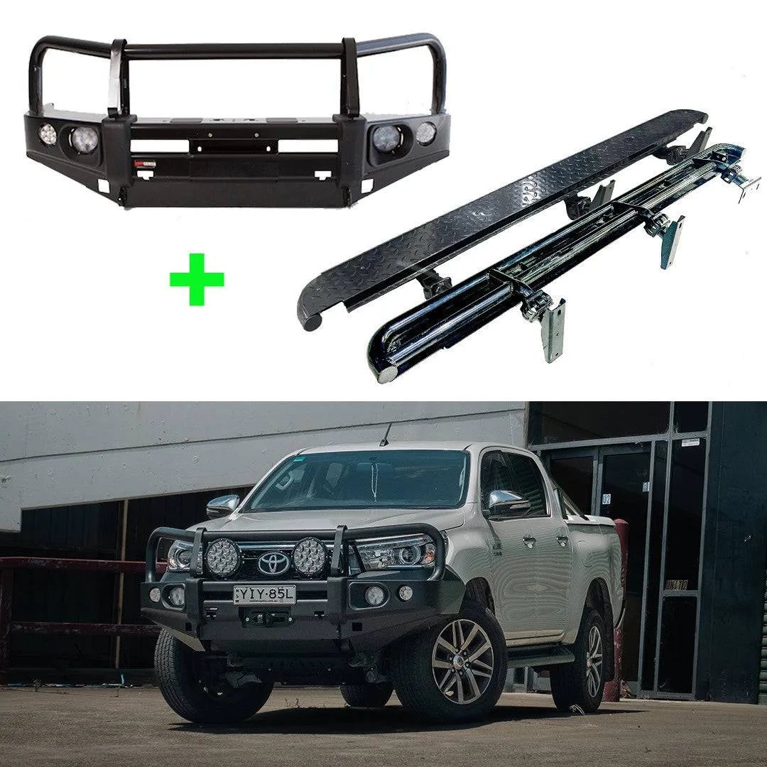 Bull Bar   Rockslider Combo Suits - Hilux |  Rockarmor