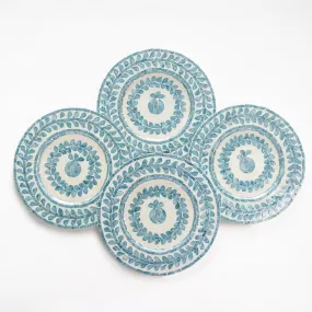 Capiz Shell Pomegranate Charger Teal | Set of 4