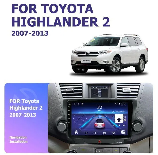 Car Dealz 10.2" Android 10.0 Toyota Highlander Kluger 2 XU40 2007-2013 w CAM In Dash Plus OEM Fascia