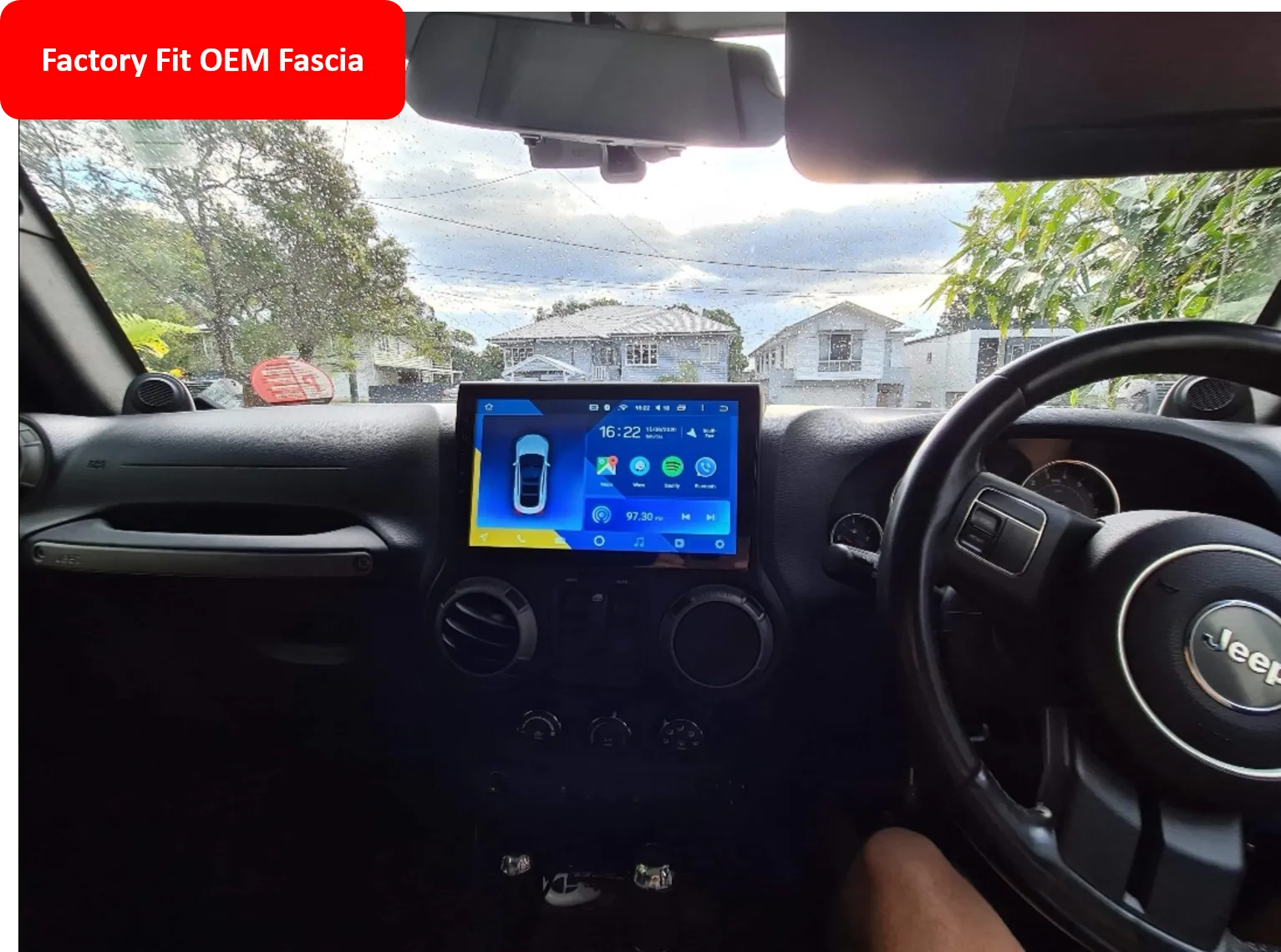 Car Dealz Elite 4G Data Model 10.2" Android 12.0 For Jeep Wrangler 3 JK 2010 - 2018 In Dash Plus OEM Fascia