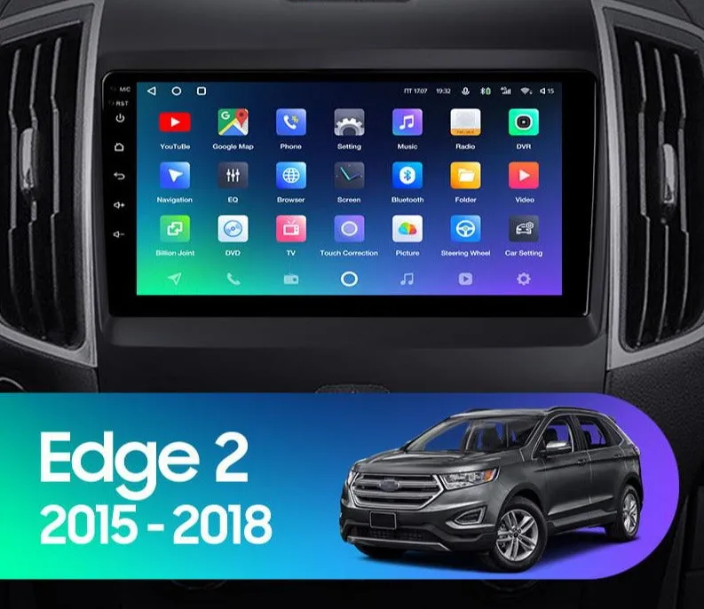 Car Dealz Premium Advanced 4G Data Model 10.2" Android 12.0 For Ford Edge 2 2015 - 2018 In Dash Plus OEM Fascia