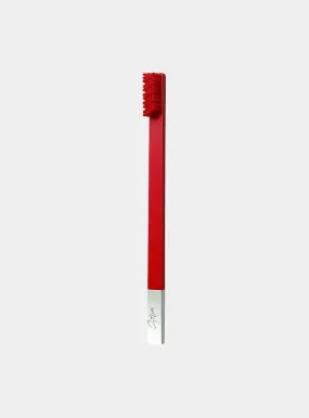 Carmine Red Silver Toothbrush