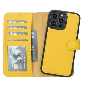 Carter iPhone 14 Detachable Wallet Case, Floater Yellow