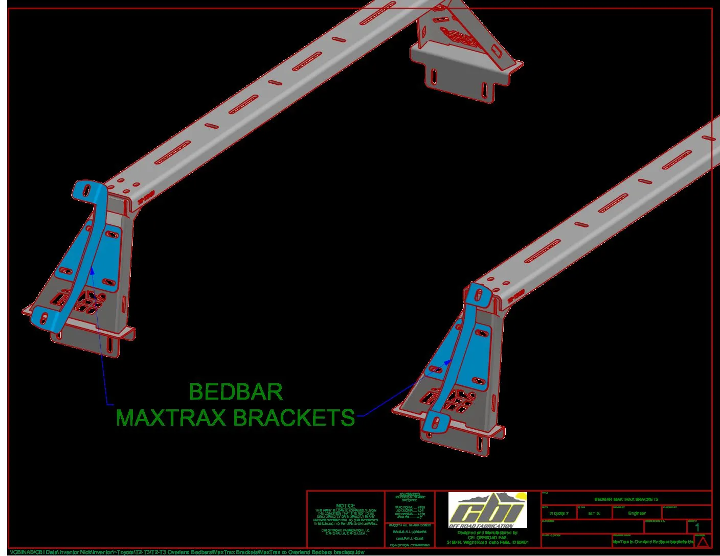 CBI Overland Bar Maxtrax and Tred Pro Mounts