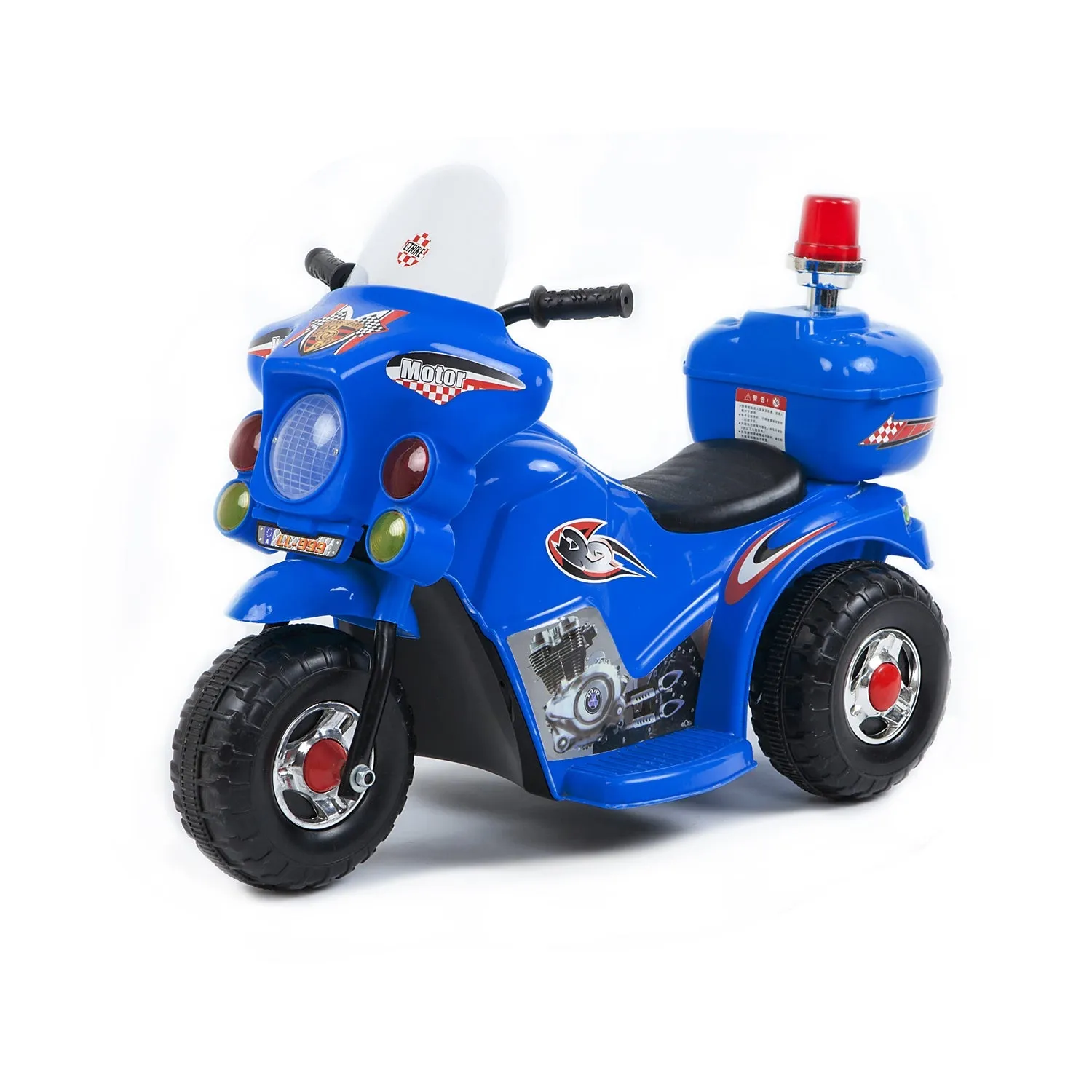 Children's Electric Ride-on Motorcycle (Red) Rechargeable, Up To 1Hr