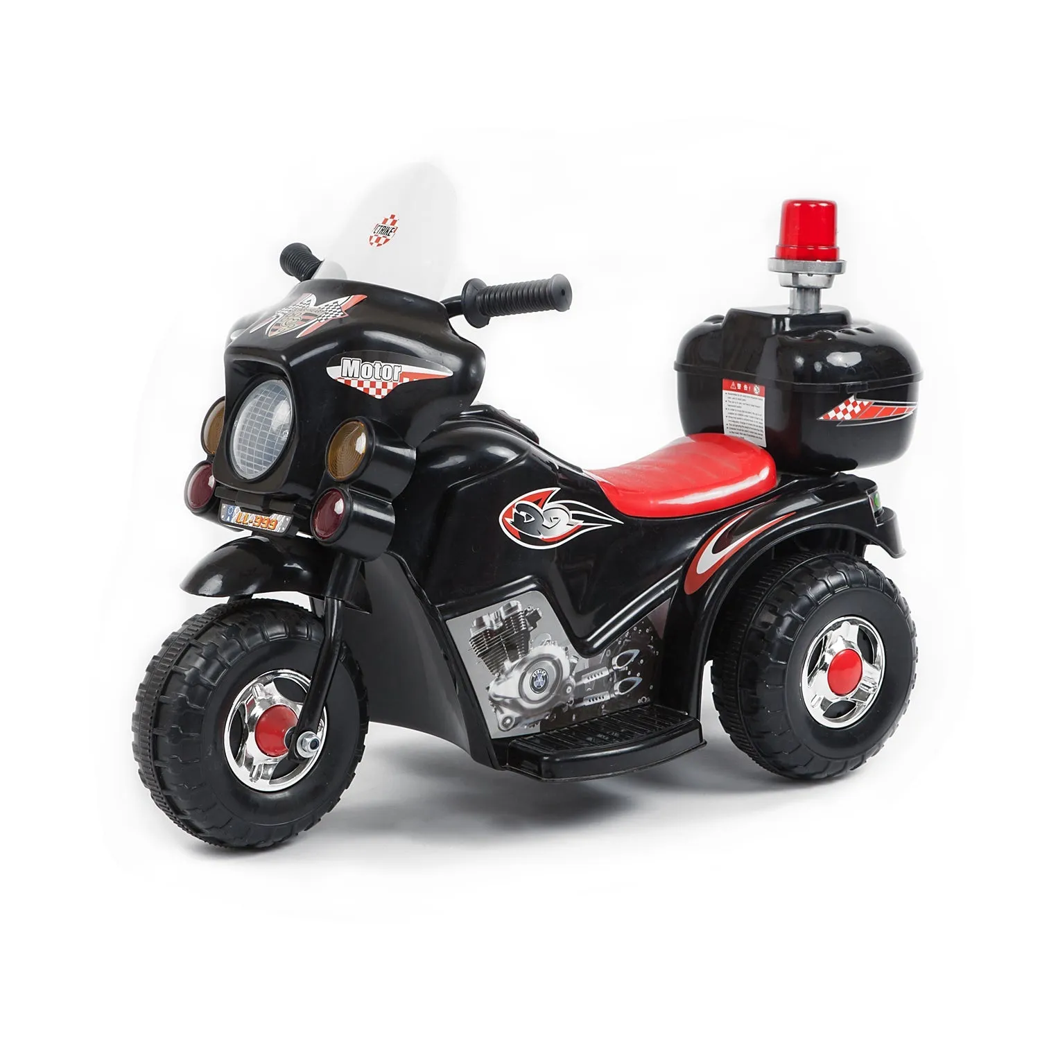 Children's Electric Ride-on Motorcycle (Red) Rechargeable, Up To 1Hr