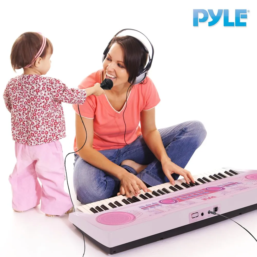 Children’S Musical Karaoke Keyboard - Portable Kids Electronic Piano Keyboard With Built-In Rechargeable Battery & Wired Microphone