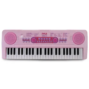 Children’S Musical Karaoke Keyboard - Portable Kids Electronic Piano Keyboard With Built-In Rechargeable Battery & Wired Microphone