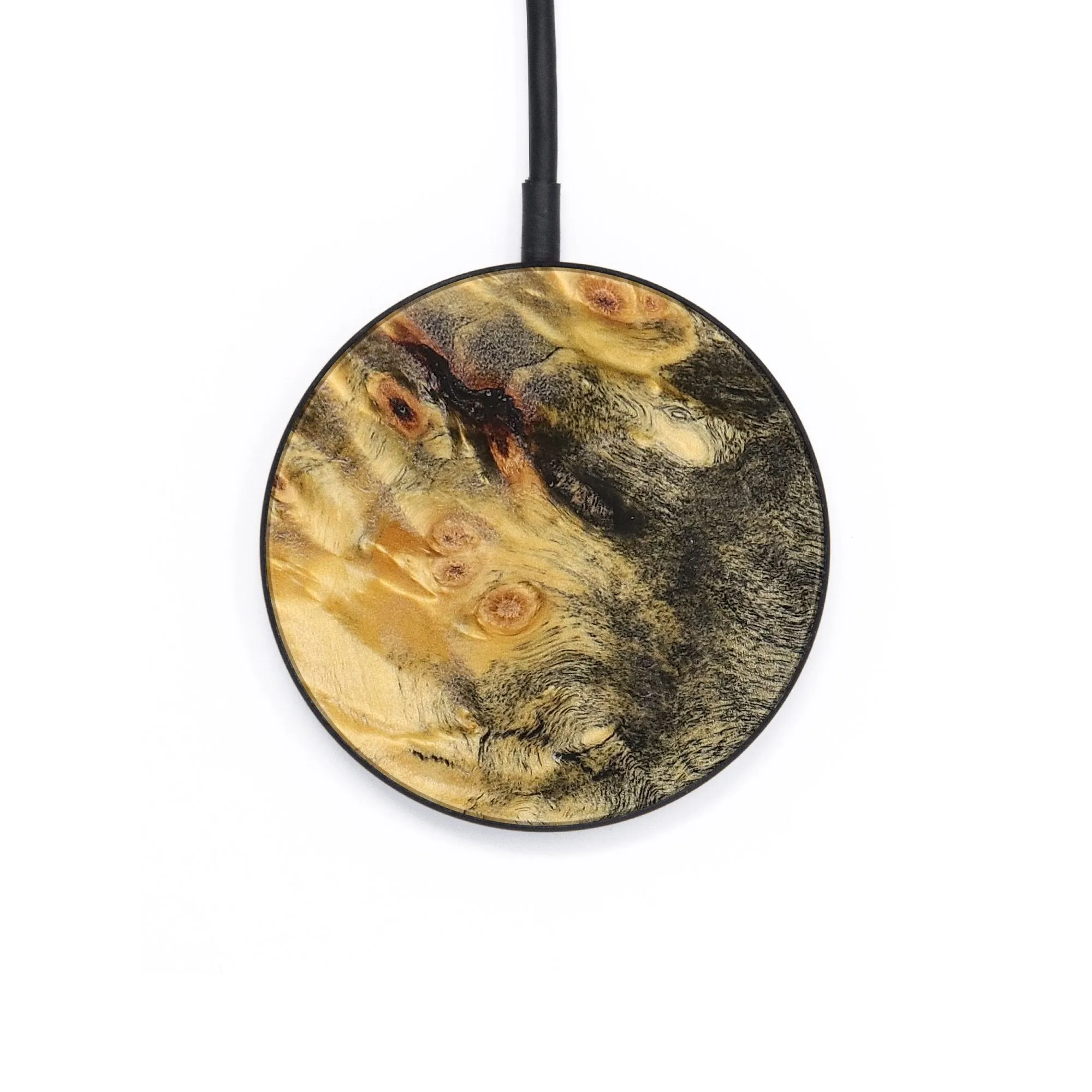 Circle Burl Wood Wireless Charger - Phyllis (Wood Burl, 655342)