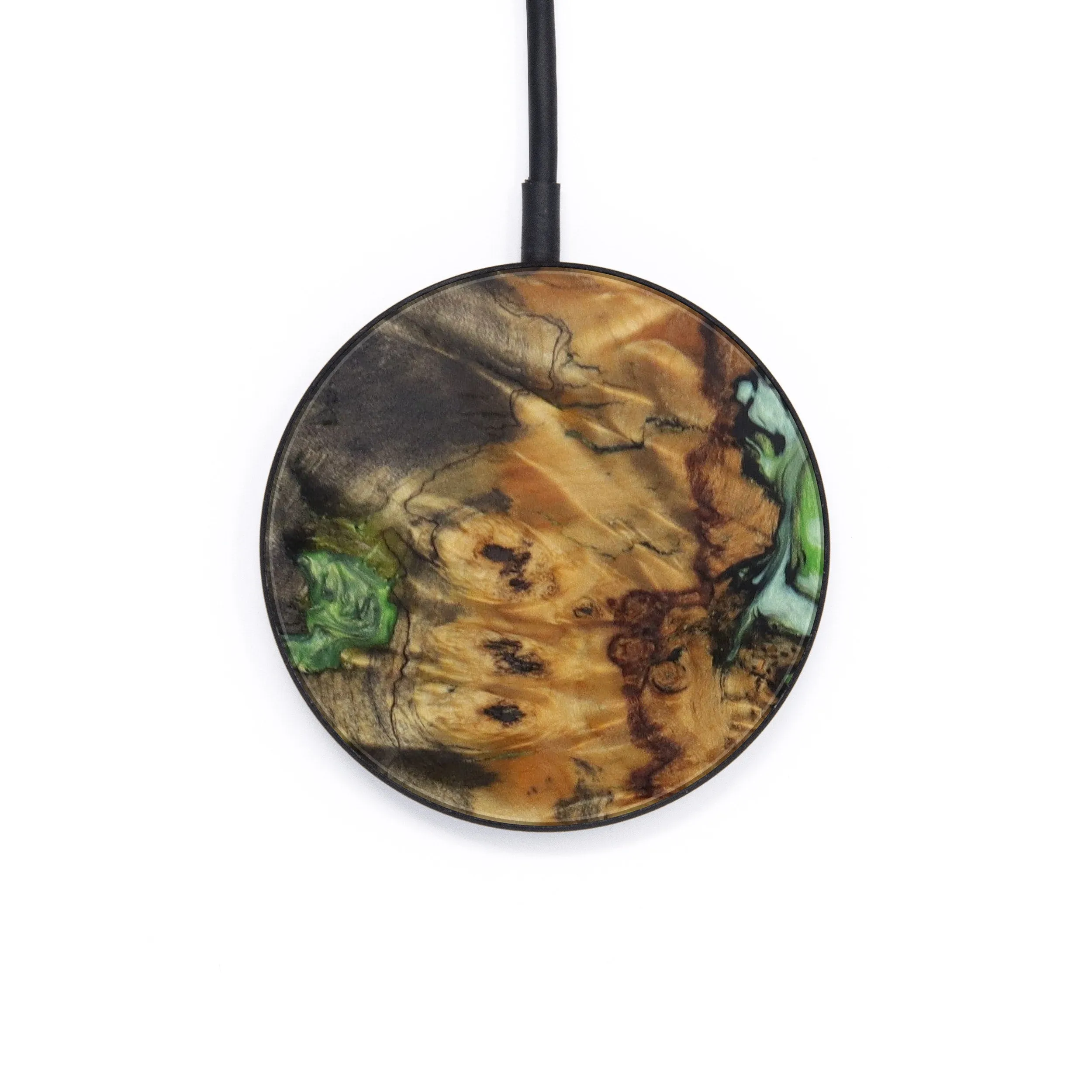 Circle Burl Wood Wireless Charger - Shayne (Buckeye Burl, 612496)