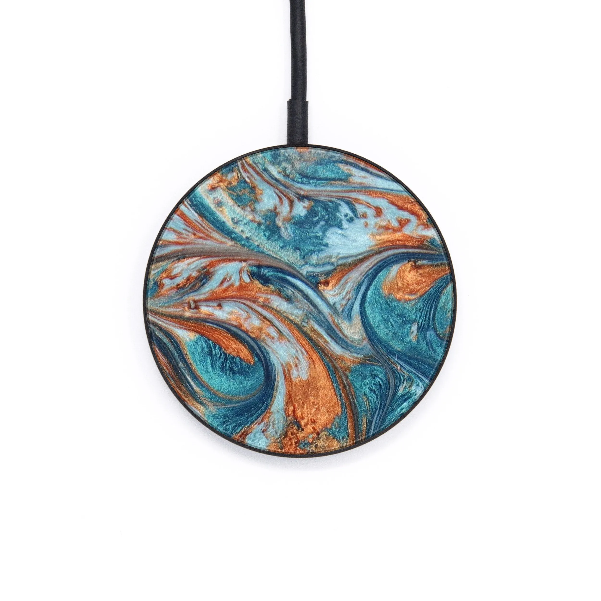 Circle ResinArt Wireless Charger - Aryana (Teal & Gold, 628955)