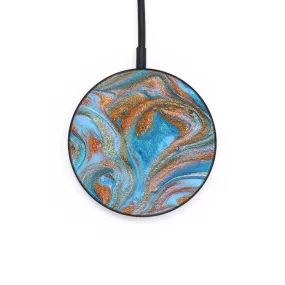 Circle ResinArt Wireless Charger - Tabitha (Teal & Gold, 651112)