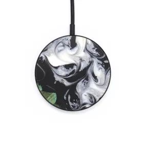 Circle Wood Resin Wireless Charger - Abram (Black & White, 665663)