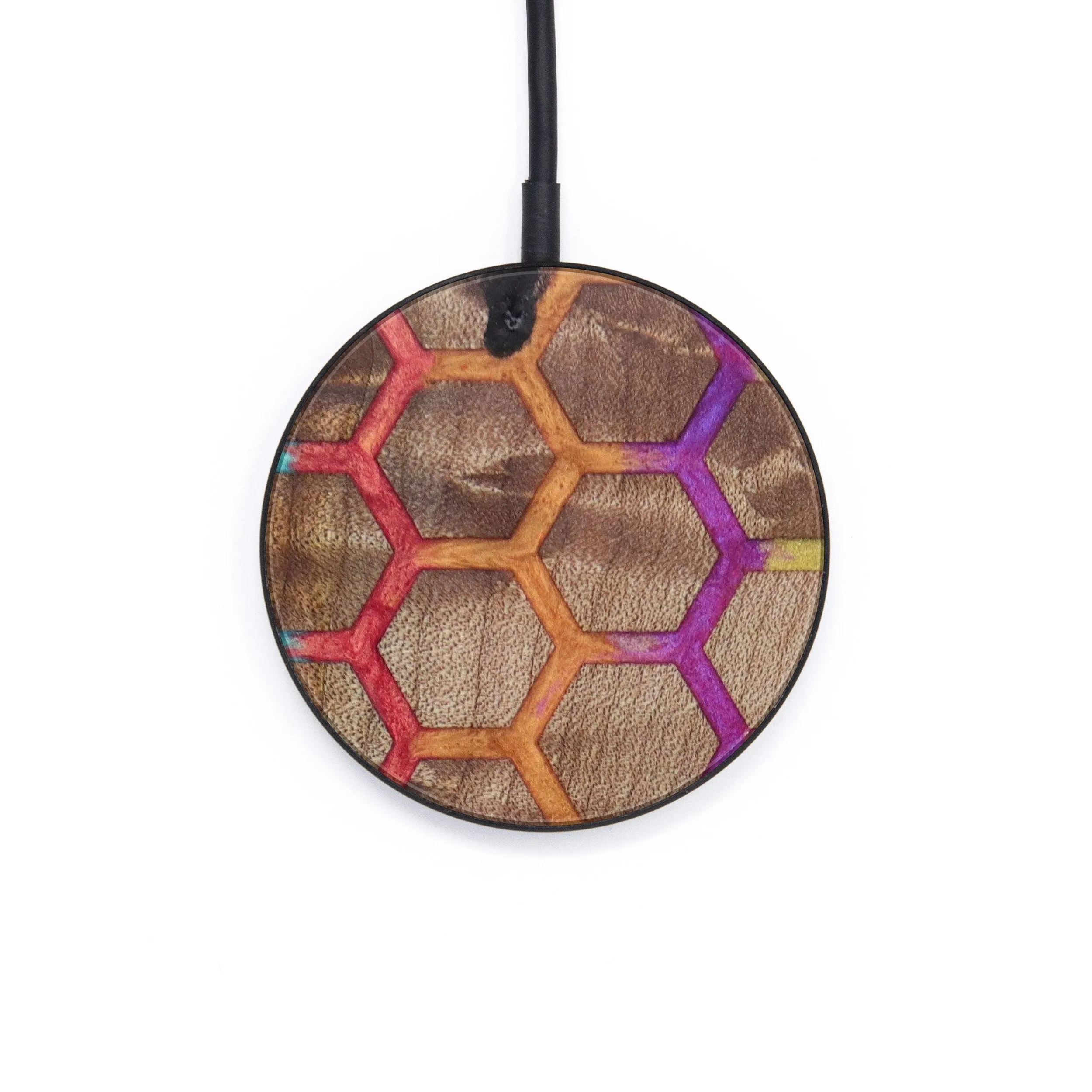 Circle Wood Resin Wireless Charger - Adaline (Pattern, 617841)