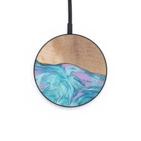 Circle Wood Resin Wireless Charger - Adalyn (Green, 655188)