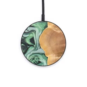 Circle Wood Resin Wireless Charger - Addisyn (Green, 636388)