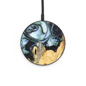 Circle Wood Resin Wireless Charger - Agnes (Green, 677037)