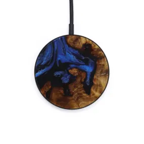 Circle Wood Resin Wireless Charger - Alexis (Dark Blue, 587501)