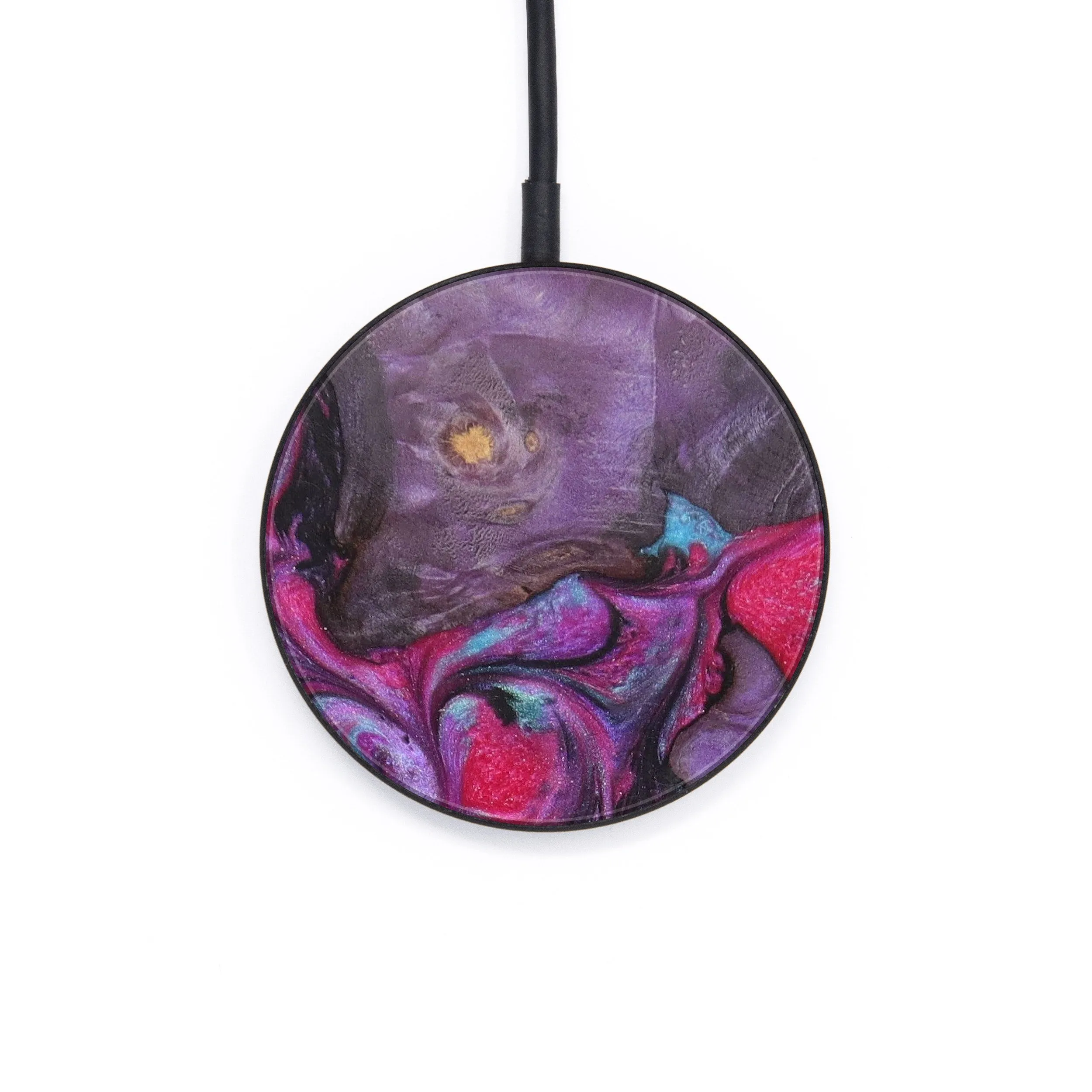 Circle Wood Resin Wireless Charger - Andre (Purple, 624558)