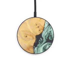 Circle Wood Resin Wireless Charger - Averil (Dark Green, 607025)