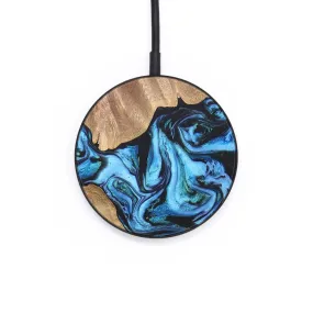 Circle Wood Resin Wireless Charger - Beckham (Blue, 695457)