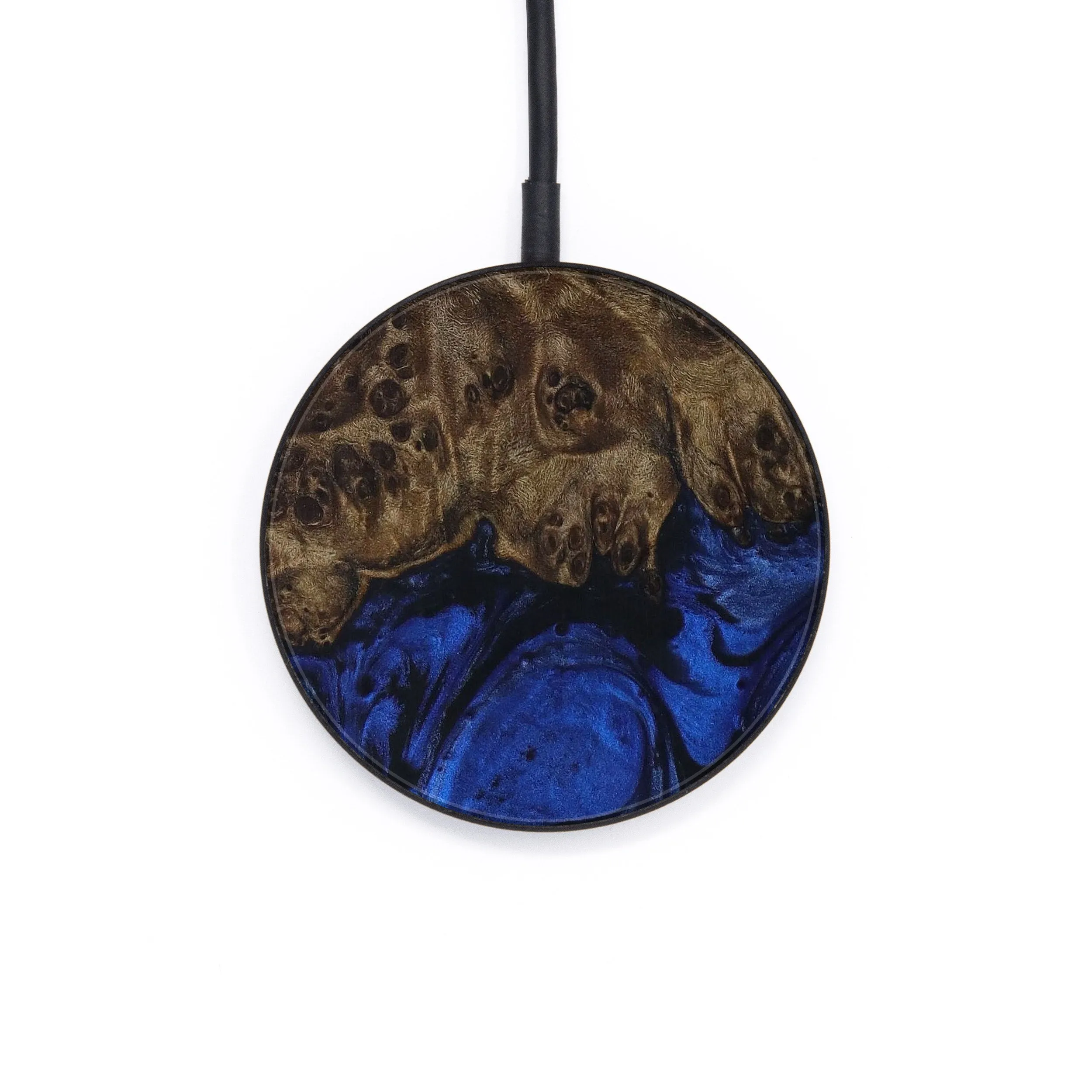 Circle Wood Resin Wireless Charger - Belvia (Dark Blue, 572208)