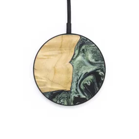 Circle Wood Resin Wireless Charger - Ben (Green, 655822)