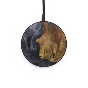 Circle Wood Resin Wireless Charger - Candace (Pure Black, 690810)