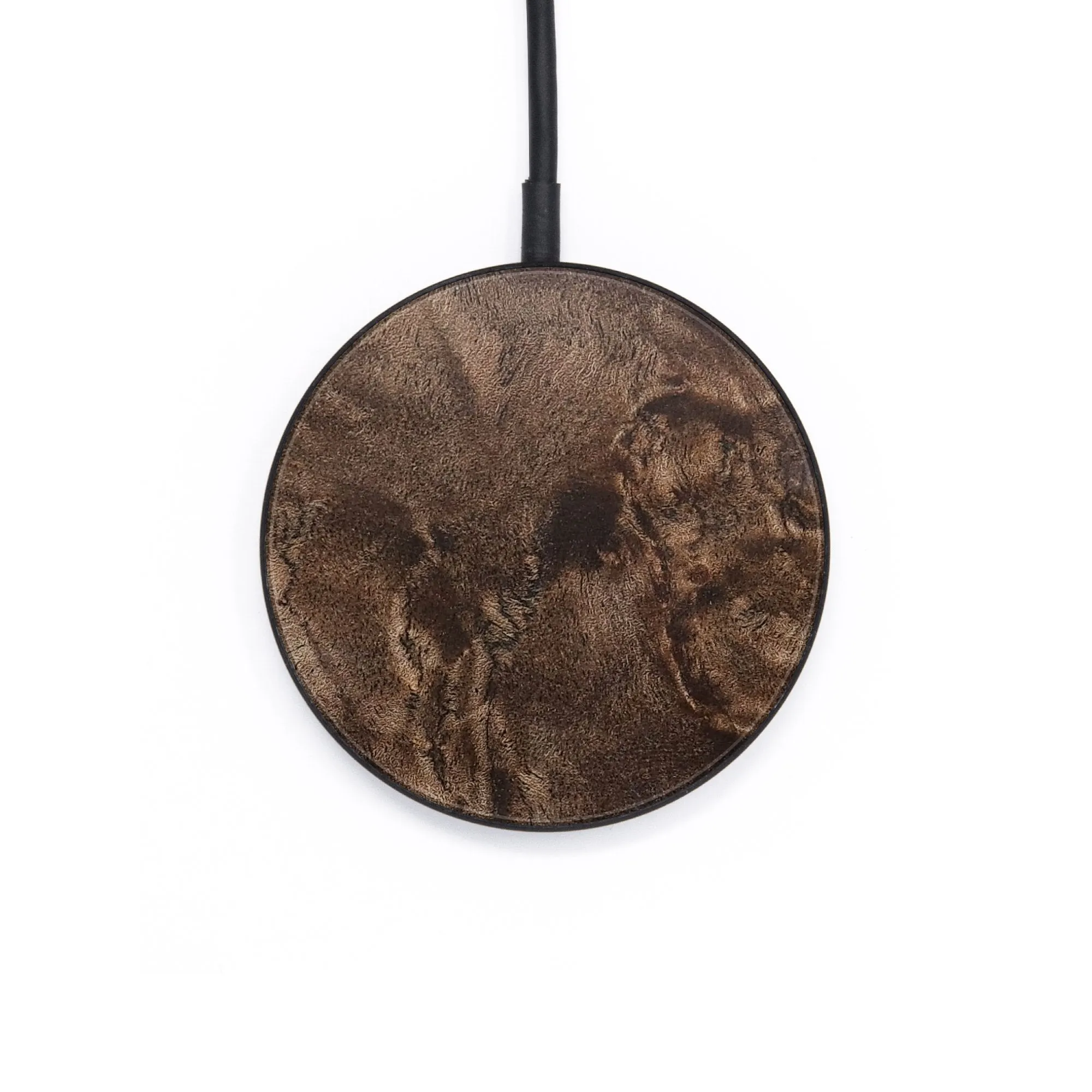 Circle Wood Resin Wireless Charger - Carole (Wood Burl, 709616)