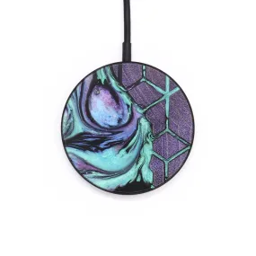 Circle Wood Resin Wireless Charger - Cathleen (Pattern, 695474)