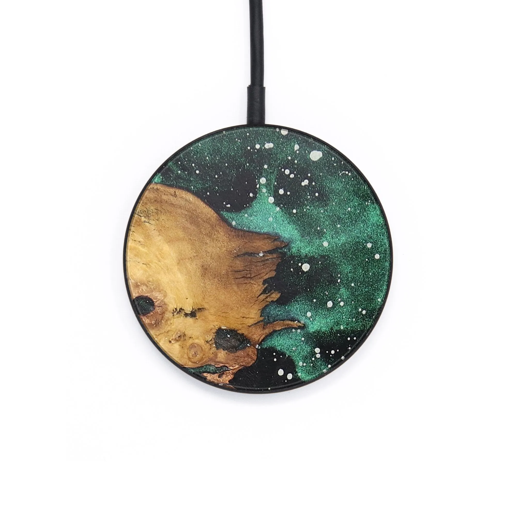 Circle Wood Resin Wireless Charger - Delaney (Cosmos, 704889)