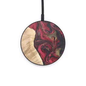 Circle Wood Resin Wireless Charger - Delbert (Red, 671255)