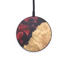 Circle Wood Resin Wireless Charger - Edith (Red, 678100)