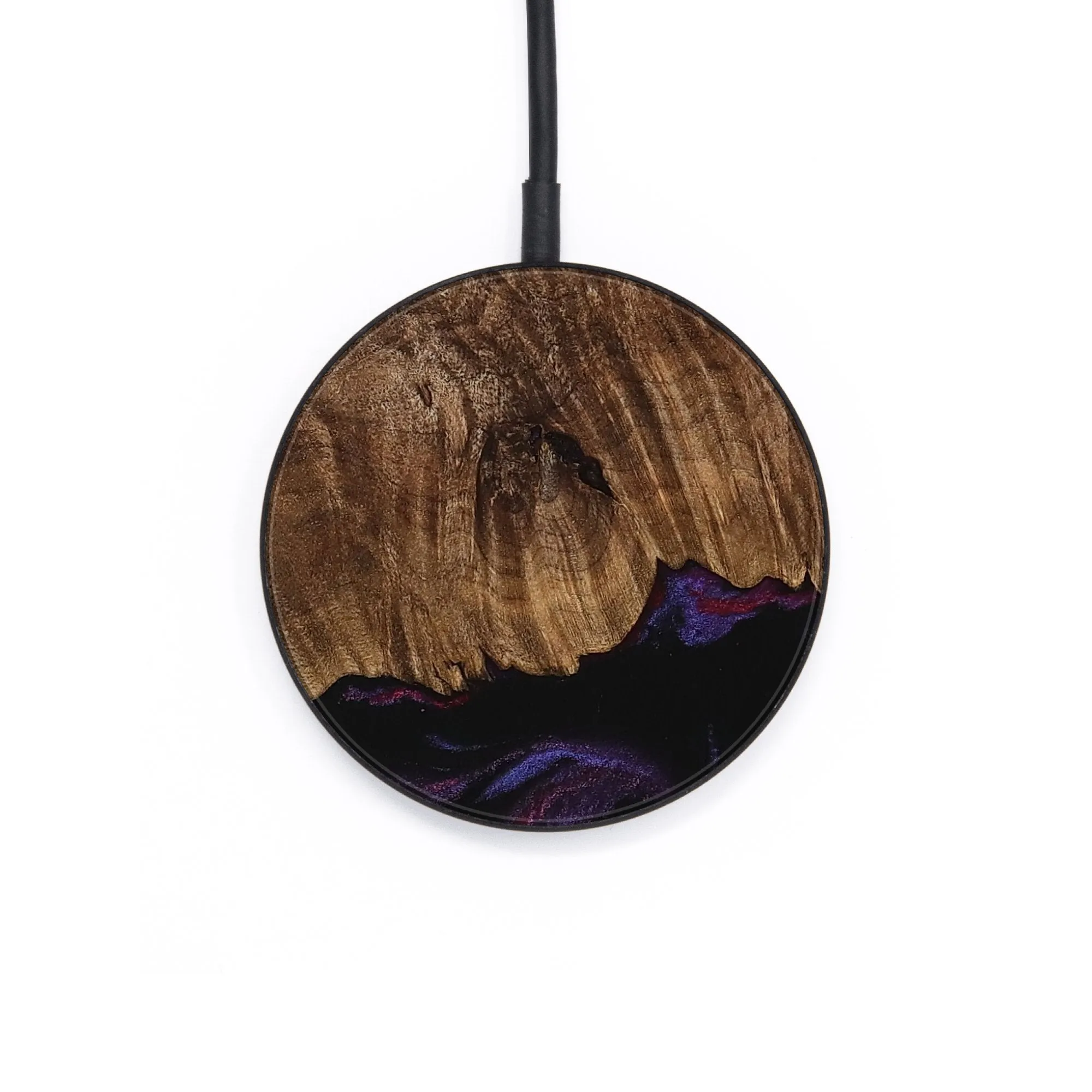 Circle Wood Wireless Charger - Ashu (Purple, 737825)