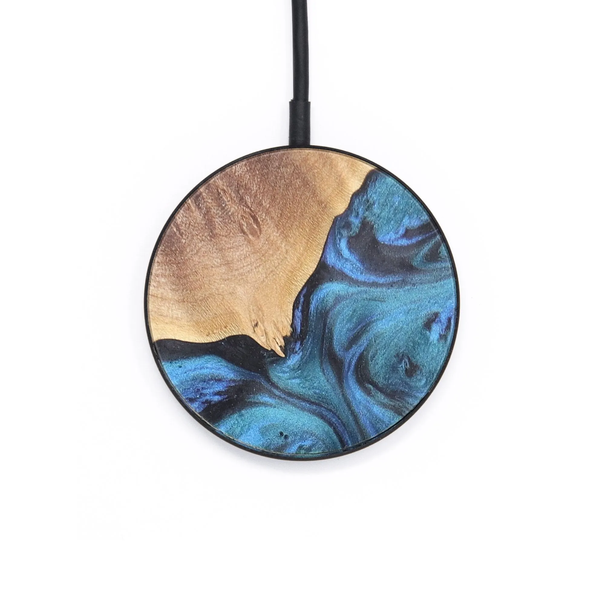 Circle Wood Wireless Charger - Fredrick (Blue, 726902)