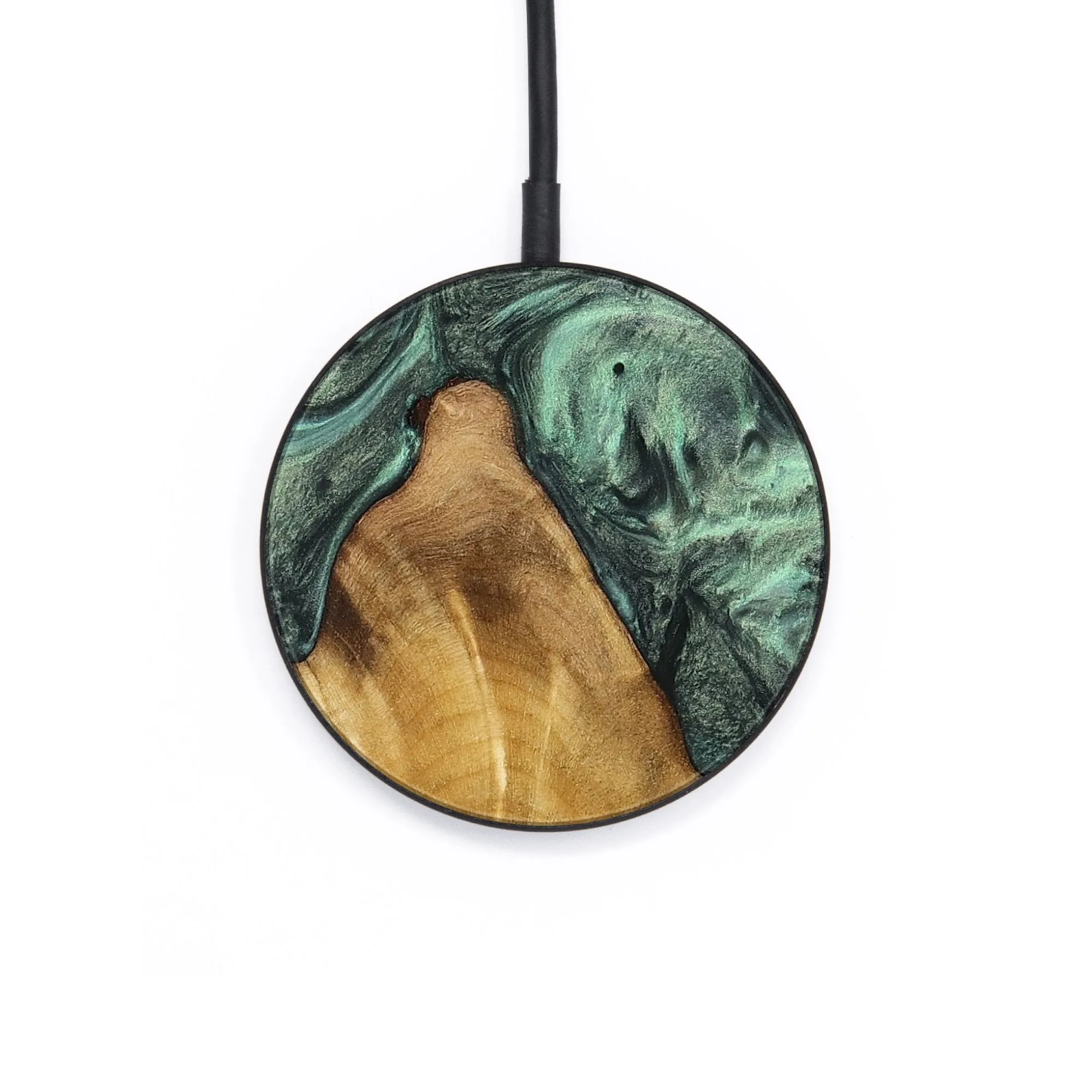 Circle Wood Wireless Charger - Ilona (Green, 732632)