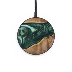 Circle Wood Wireless Charger - Jenna (Green, 741582)