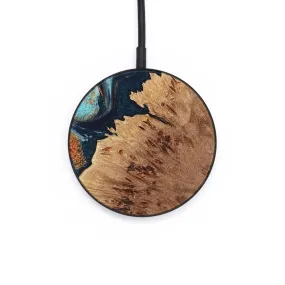 Circle Wood Wireless Charger - Jocelin (Teal & Gold, 733794)