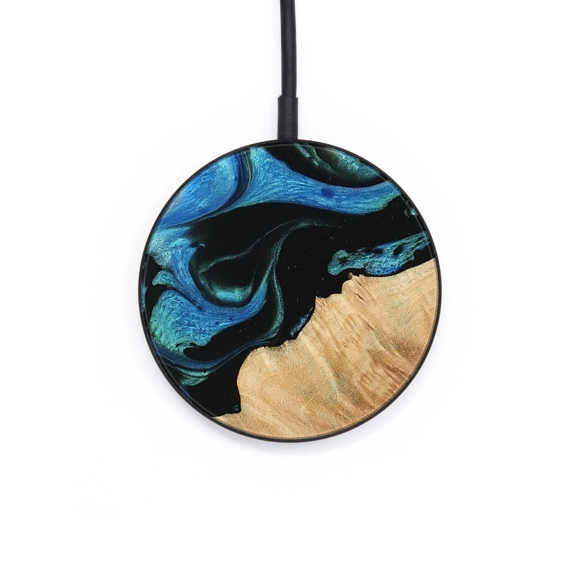 Circle Wood Wireless Charger - Luelle (Blue, 736545)