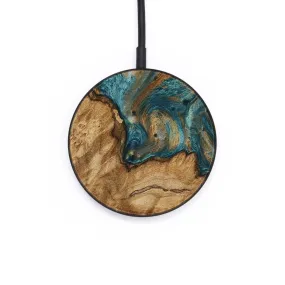 Circle Wood Wireless Charger - Mozell (Teal & Gold, 730793)