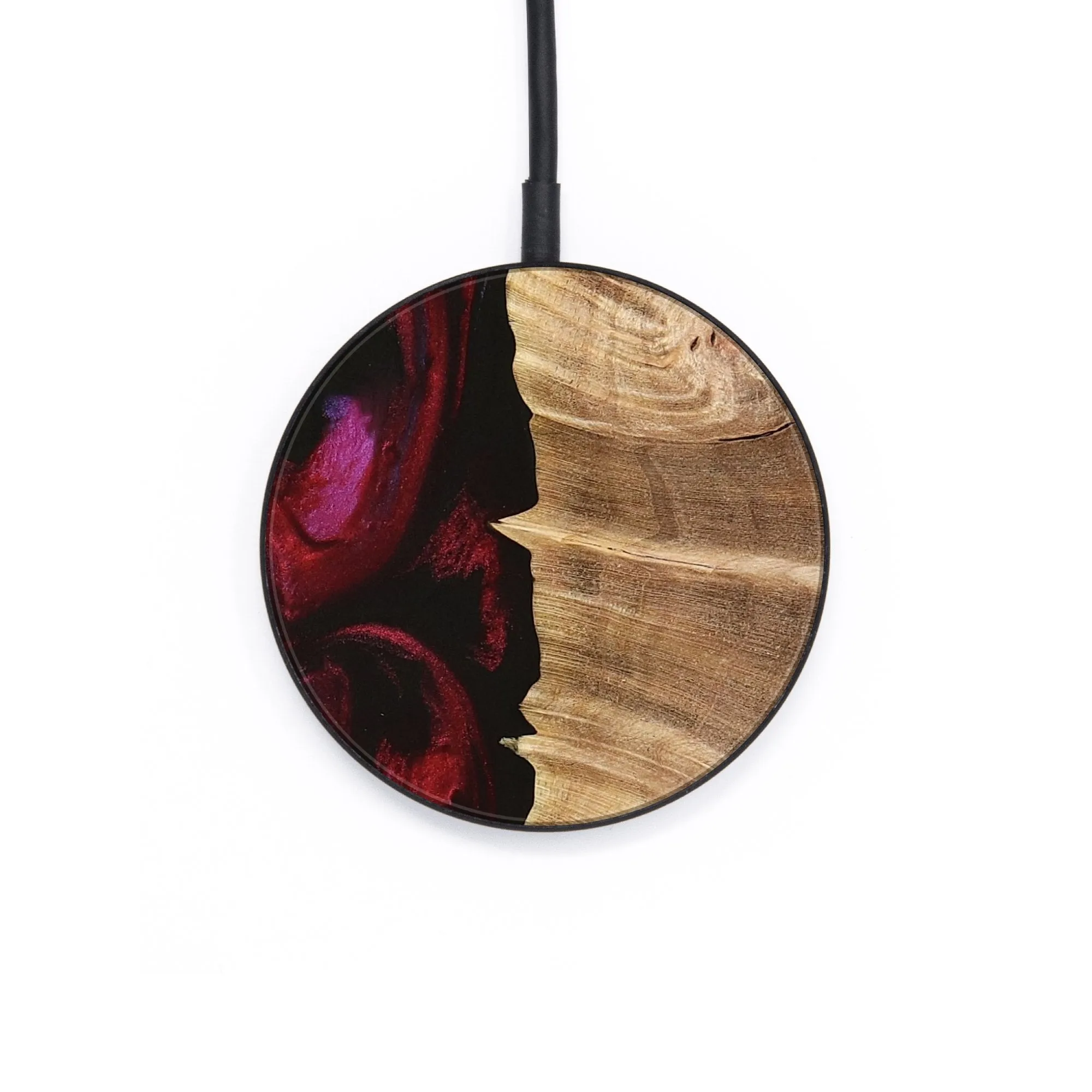 Circle Wood Wireless Charger - Nana (Red, 734401)