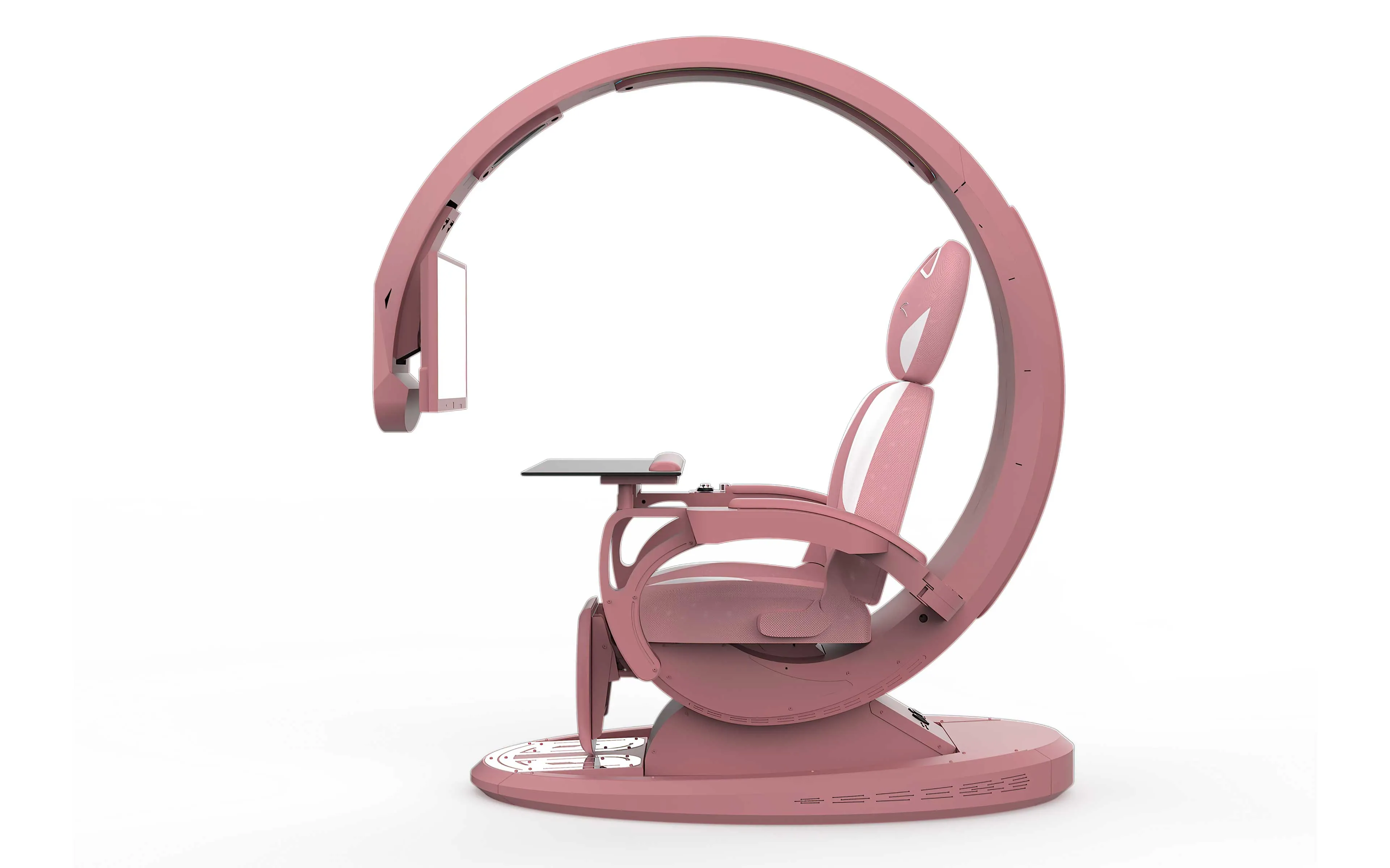 Crystal Pink Working And Gaming Station | All in one Working And Gaming Chair