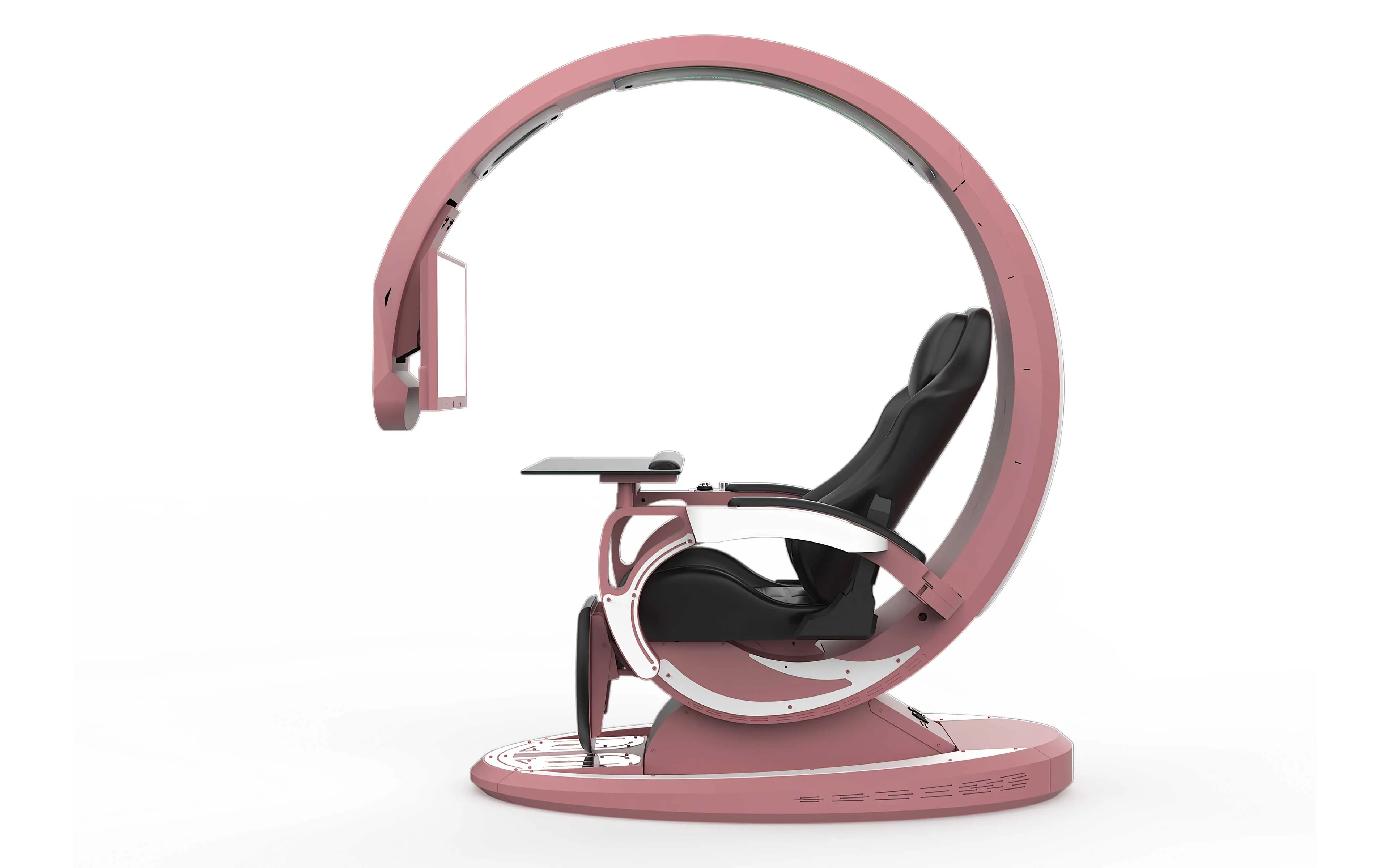 Crystal Pink Working And Gaming Station | All in one Working And Gaming Chair