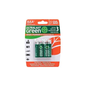 Dantona UltraLast ULGHP4AAA  Green High Power/Capacity NiMH 4-Pack AA