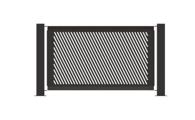 Decorative Event Fence Panel - Slant Pattern