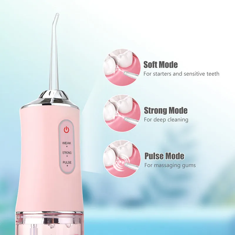 Dental Oral Irrigator Portable Deep Tooth Cleaning Water Jet Flosser