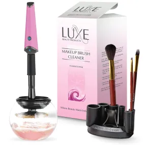 Electric Makeup Brush Cleaner, Pink, Usb Charging Station, 3 Adjustable Speeds