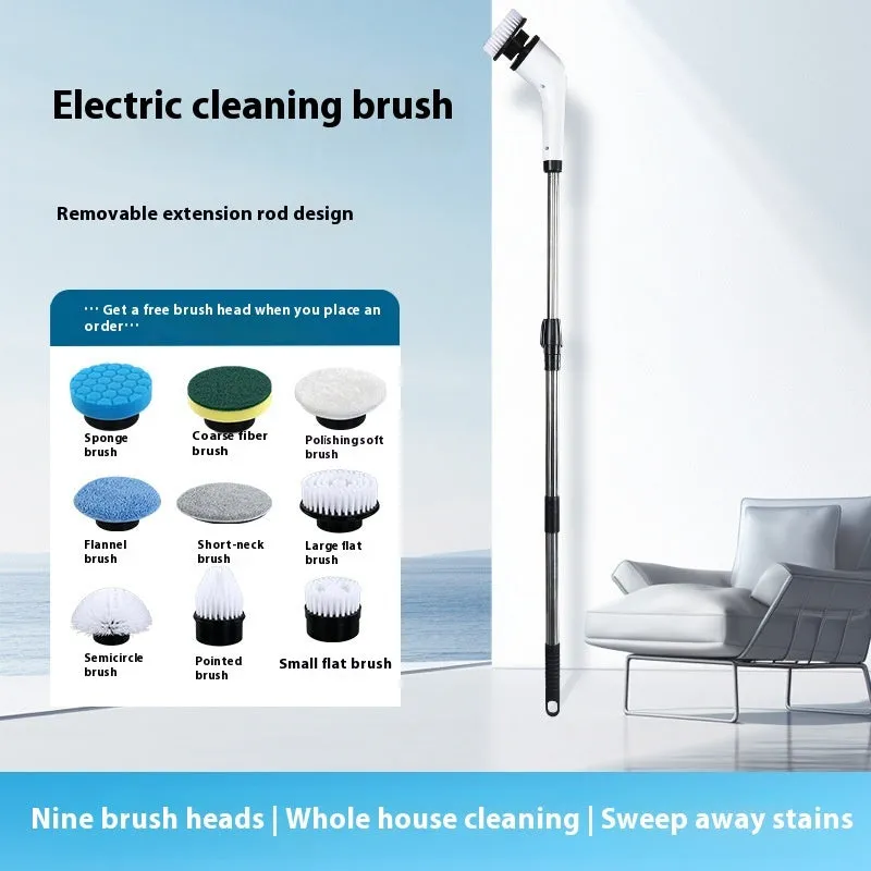 Electric Multifunction Cleaning Brush Scrubbing Brush Charging Waterproof