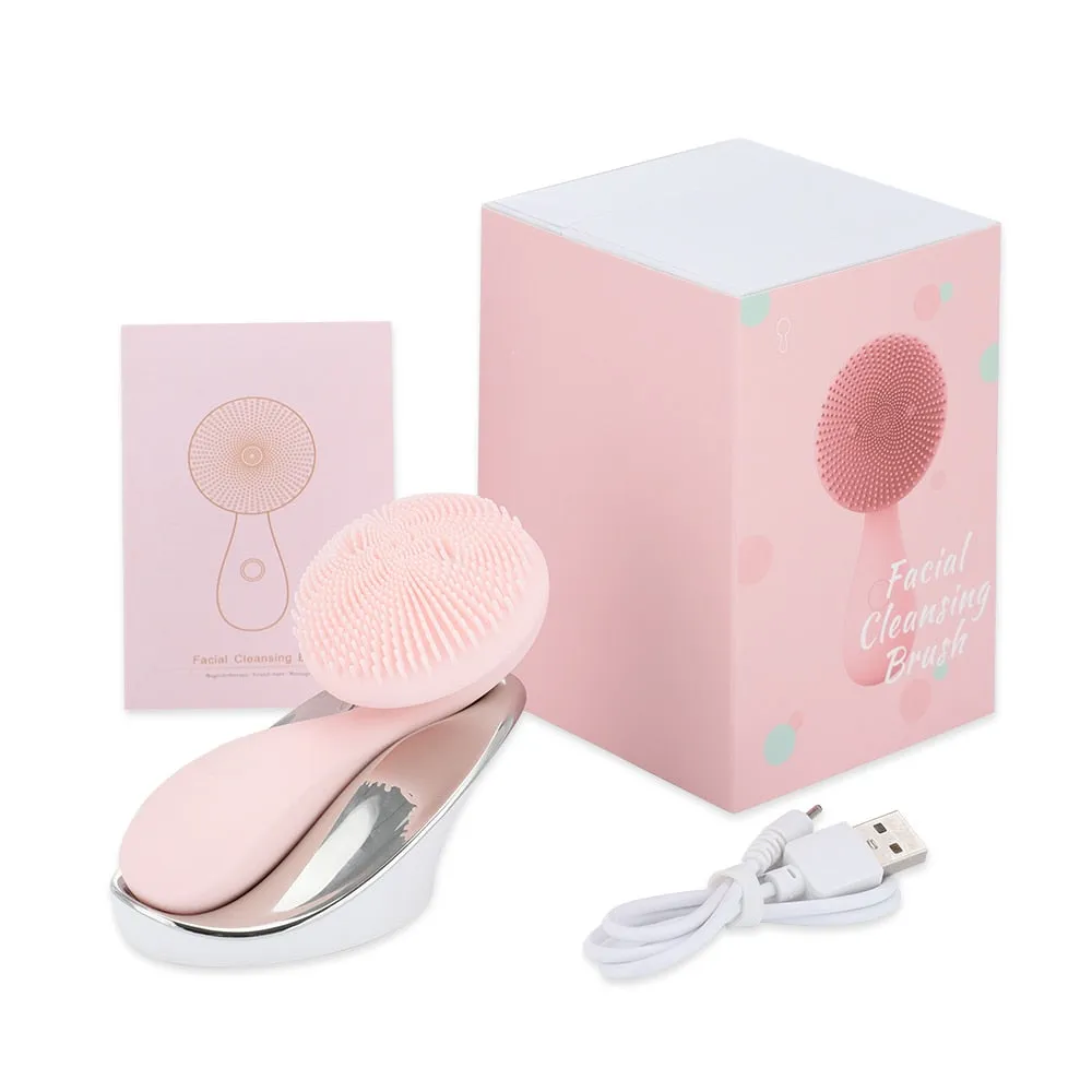 Electric Silicone Cleansing Brush Multi-functional Cleanser Rotating Kneading Massage Sonic Vibrator