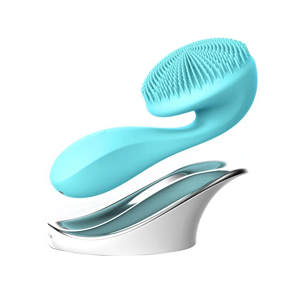 Electric Silicone Cleansing Brush Multi-functional Cleanser Rotating Kneading Massage Sonic Vibrator